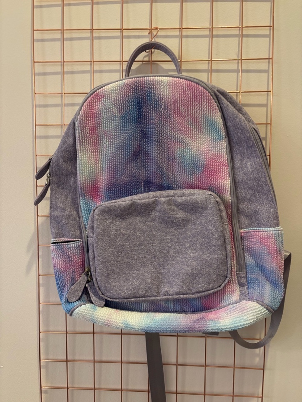 Bari Lynn Tie-Dye Pastel Canvas Backpack